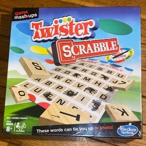 Hasbro Twister Scrabble Game - Red, Blue, Green